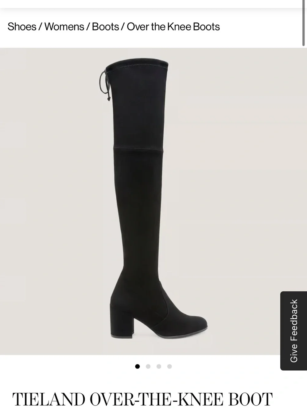 Stuart Weitzman Black Over-the-Knee Suede Boots